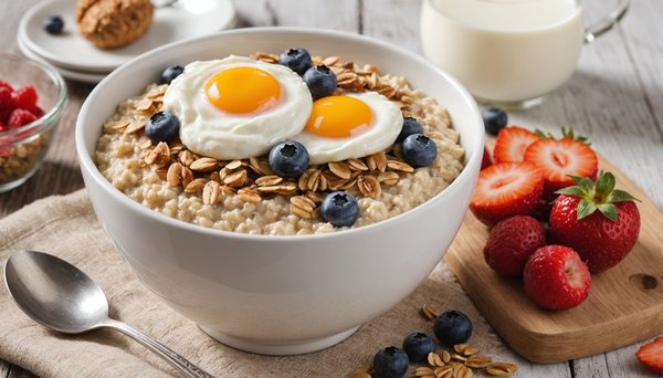 Petit-déjeuner gourmand : flocons d'avoine et yaourt minceur
